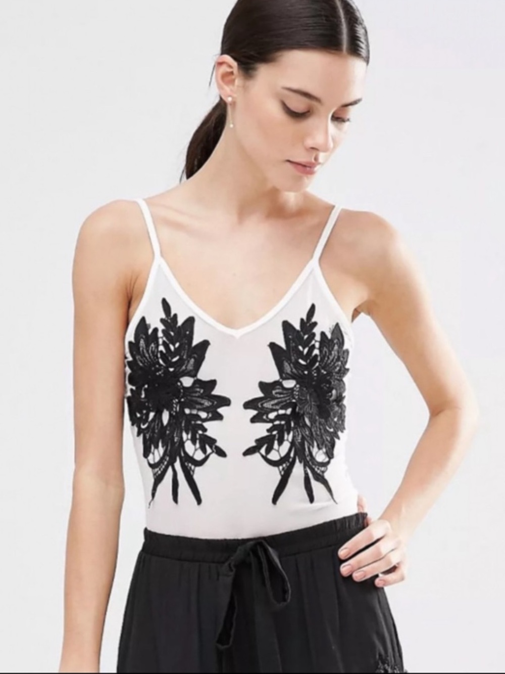 NWOT ASOS True Decadence Petite Sheer Bodysuit